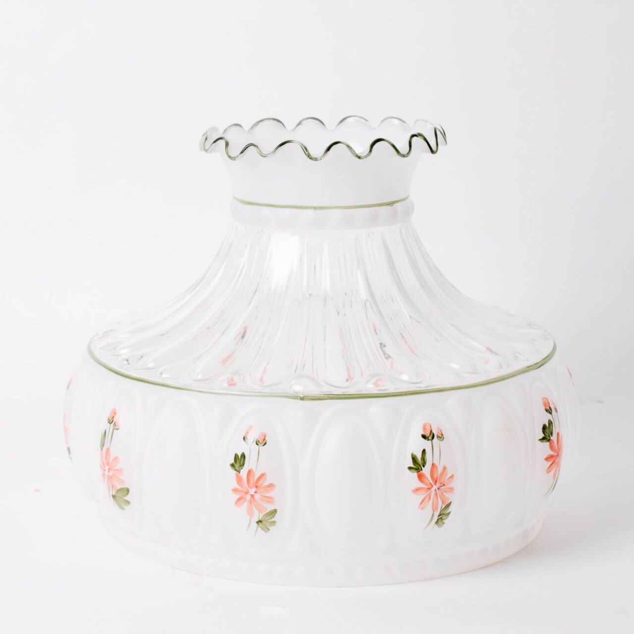 Aladdin Glass Oil Lamp Shade, 10 inch Base Fits Aladdin Non-Electric Fuel Lamps
